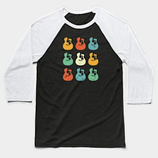 Acoustic Guitar Bodies Retro Theme Baseball T-Shirt